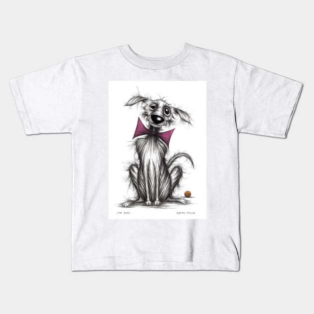 Mr dog Kids T-Shirt by Keith Mills